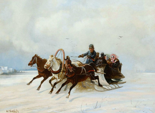 Nikolai_Sverchkov_-_A_Troika_Ride_Through_The_Snow